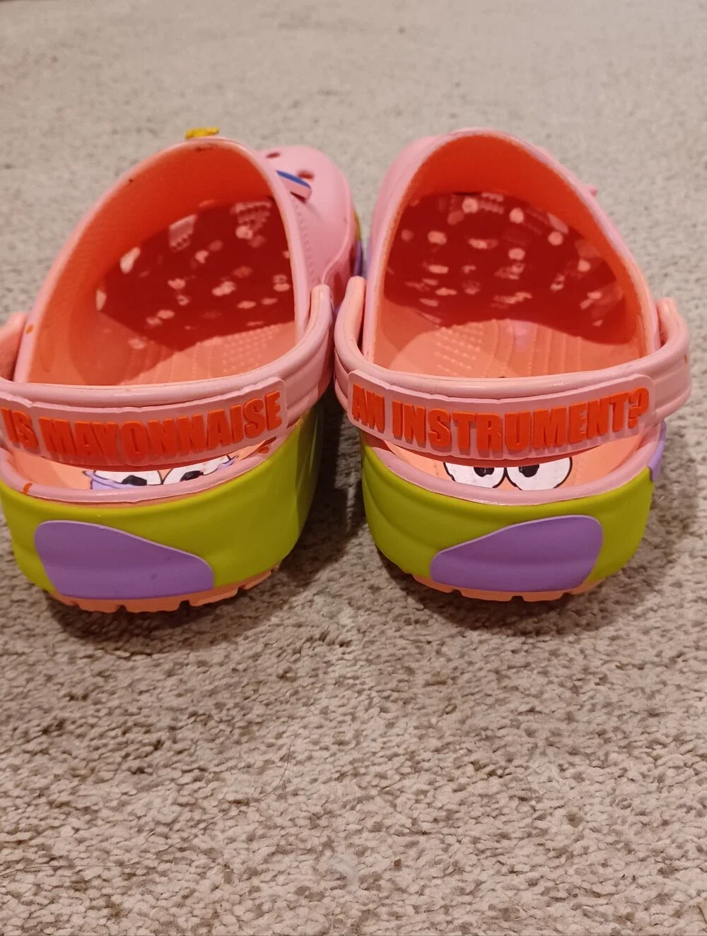Crocs x SpongeBob Patrick Star Classic Clogs With JIBBITZ Charms Mens Size 12